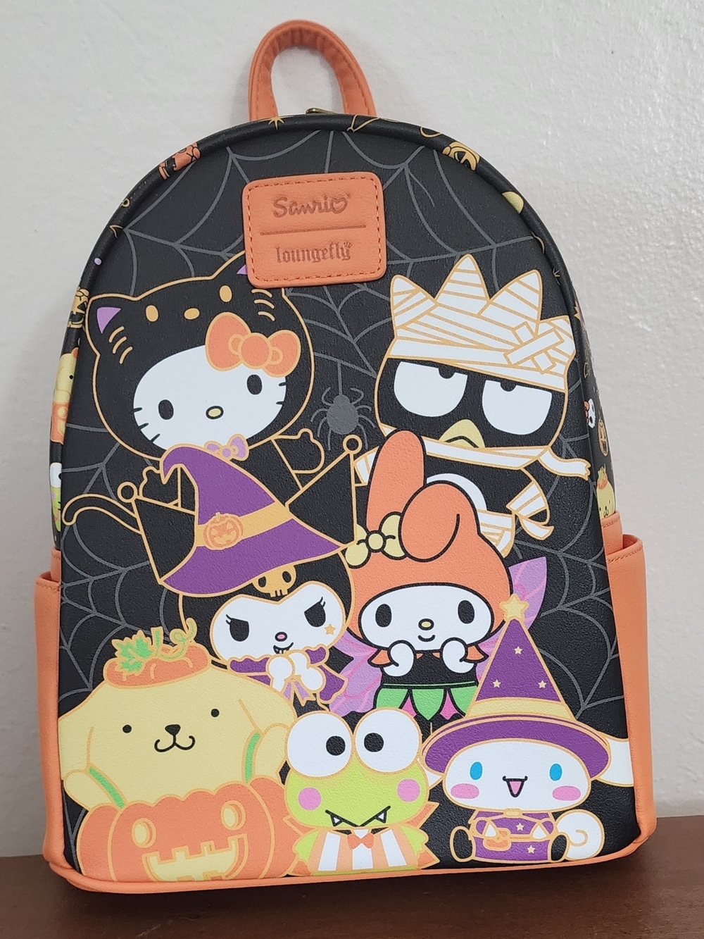 Sanrio Loungefly Halloween Character Kids Backpack - Black & Orange Accent